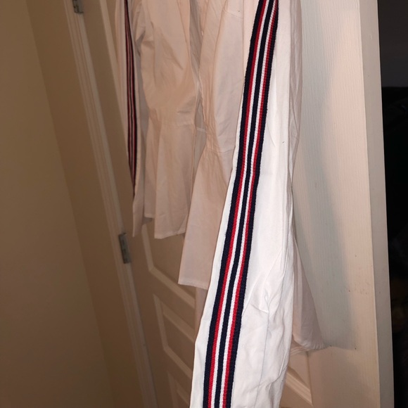 White button down peplum top - Picture 2 of 4